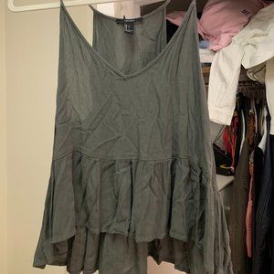 Green Flowy Tank Top